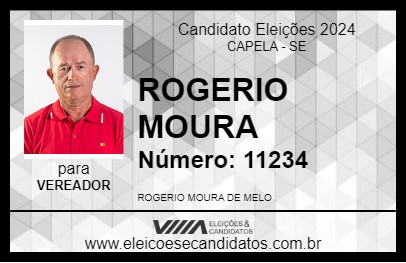 Candidato ROGERIO MOURA 2024 - CAPELA - Eleições