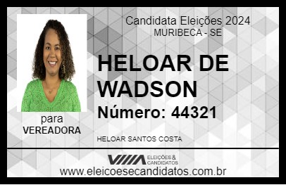 Candidato HELOAR DE WALDSON DE DINA 2024 - MURIBECA - Eleições