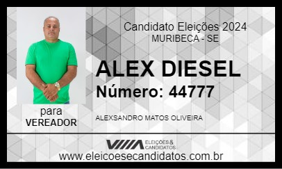 Candidato ALEX DIESEL 2024 - MURIBECA - Eleições