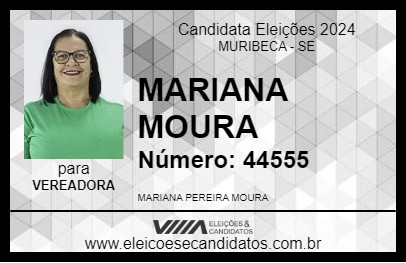 Candidato MARIANA MOURA 2024 - MURIBECA - Eleições