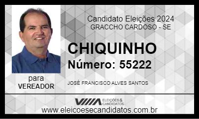 Candidato CHIQUINHO 2024 - GRACCHO CARDOSO - Eleições