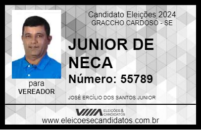 Candidato JUNIOR DE NECA  2024 - GRACCHO CARDOSO - Eleições