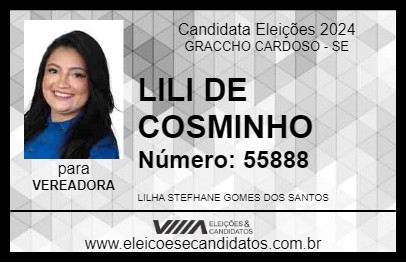 Candidato LILI DE COSMINHO 2024 - GRACCHO CARDOSO - Eleições