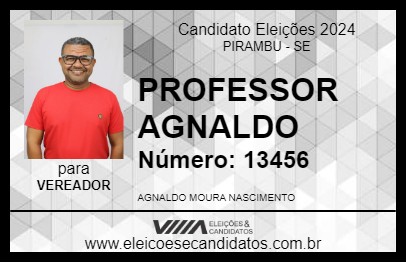 Candidato PROFESSOR AGNALDO 2024 - PIRAMBU - Eleições