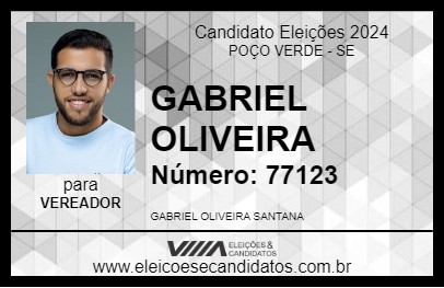 Candidato GABRIEL OLIVEIRA  2024 - POÇO VERDE - Eleições