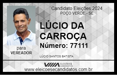 Candidato LÚCIO DA CARROÇA 2024 - POÇO VERDE - Eleições