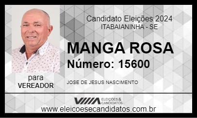 Candidato MANGA ROSA 2024 - ITABAIANINHA - Eleições