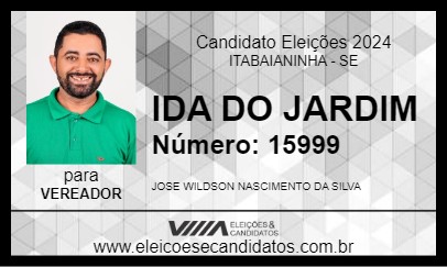 Candidato IDA DO JARDIM 2024 - ITABAIANINHA - Eleições