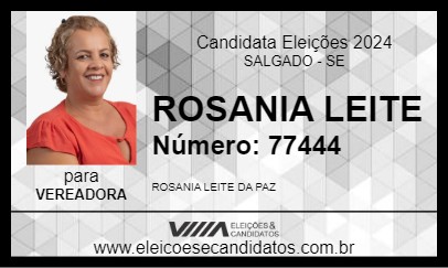 Candidato ROSANIA LEITE 2024 - SALGADO - Eleições