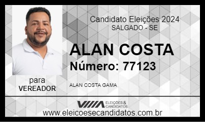 Candidato ALAN COSTA 2024 - SALGADO - Eleições