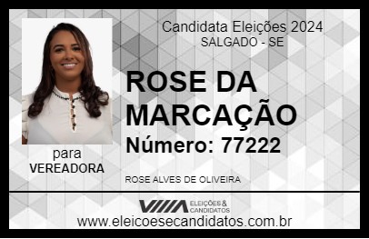 Candidato ROSE DA MARCAÇÃO 2024 - SALGADO - Eleições