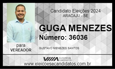 Candidato GUGA  MENEZES 2024 - ARACAJU - Eleições