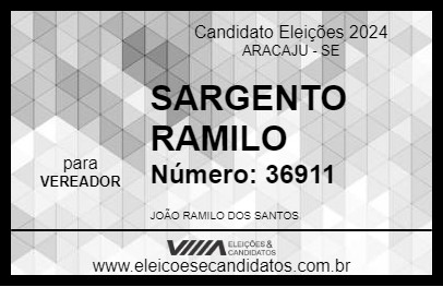 Candidato SARGENTO RAMILO 2024 - ARACAJU - Eleições