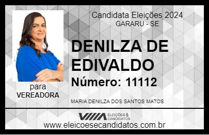 Candidato DENILZA DE EDIVALDO 2024 - GARARU - Eleições