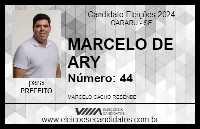 Candidato MARCELO DE ARY 2024 - GARARU - Eleições