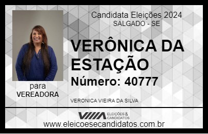 Candidato VERÔNICA DA ESTAÇÃO 2024 - SALGADO - Eleições