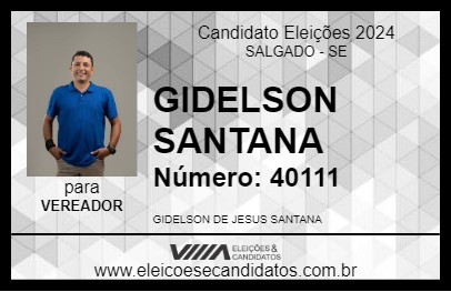 Candidato GIDELSON SANTANA 2024 - SALGADO - Eleições