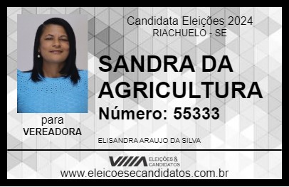 Candidato SANDRA DA AGRICULTURA 2024 - RIACHUELO - Eleições