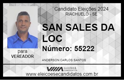 Candidato SAN SALES DA LOC  2024 - RIACHUELO - Eleições