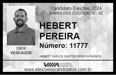 Candidato HEBERT PEREIRA 2024 - BARRA DOS COQUEIROS - Eleições