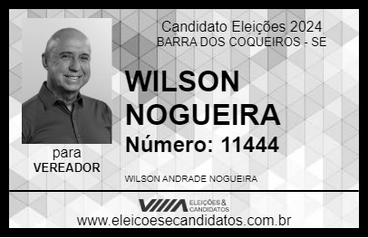 Candidato WILSON NOGUEIRA 2024 - BARRA DOS COQUEIROS - Eleições