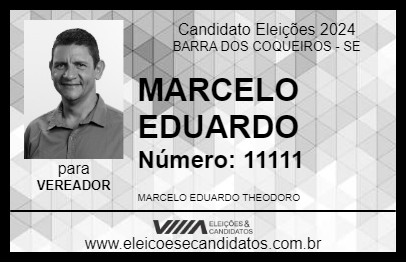 Candidato MARCELO EDUARDO 2024 - BARRA DOS COQUEIROS - Eleições