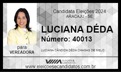 Candidato LUCIANA DÉDA 2024 - ARACAJU - Eleições