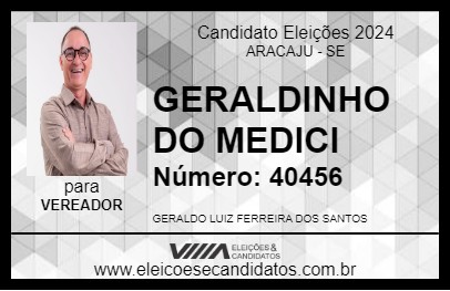 Candidato GERALDINHO DO MEDICI 2024 - ARACAJU - Eleições