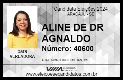 Candidato ALINE DE DR AGNALDO 2024 - ARACAJU - Eleições