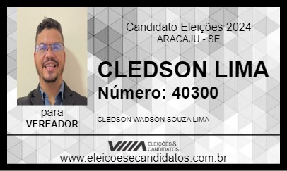 Candidato CLEDSON LIMA 2024 - ARACAJU - Eleições