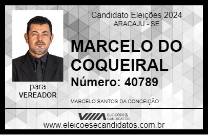 Candidato MARCELO DO COQUEIRAL 2024 - ARACAJU - Eleições