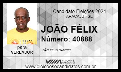 Candidato JOÃO FÉLIX 2024 - ARACAJU - Eleições