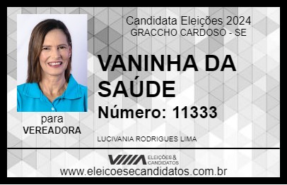 Candidato VANINHA DA SAÚDE 2024 - GRACCHO CARDOSO - Eleições