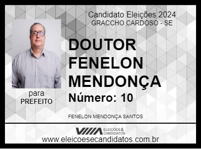 Candidato DOUTOR FENELON MENDONÇA 2024 - GRACCHO CARDOSO - Eleições