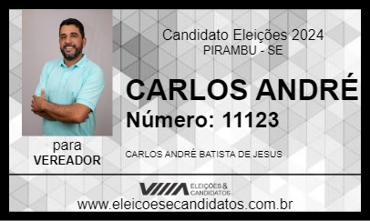 Candidato CARLOS ANDRÉ 2024 - PIRAMBU - Eleições