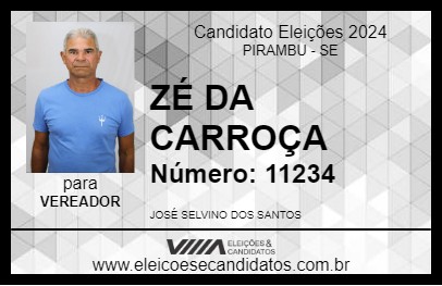 Candidato ZÉ DA CARROÇA 2024 - PIRAMBU - Eleições