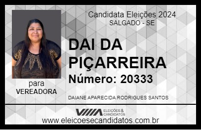 Candidato DAI DA PIÇARREIRA 2024 - SALGADO - Eleições