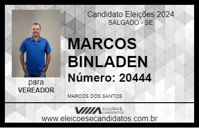 Candidato MARCOS BINLADEN 2024 - SALGADO - Eleições