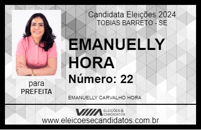 Candidato EMANUELLY HORA 2024 - TOBIAS BARRETO - Eleições