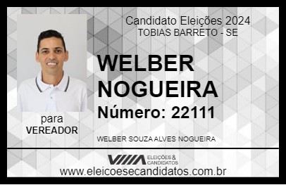 Candidato WELBER NOGUEIRA 2024 - TOBIAS BARRETO - Eleições