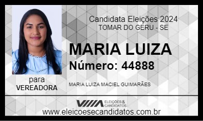 Candidato MARIA LUIZA 2024 - TOMAR DO GERU - Eleições