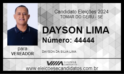 Candidato DAYSON LIMA 2024 - TOMAR DO GERU - Eleições