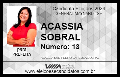 Candidato ACASSIA SOBRAL 2024 - GENERAL MAYNARD - Eleições