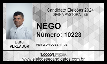 Candidato NEGO 2024 - DIVINA PASTORA - Eleições