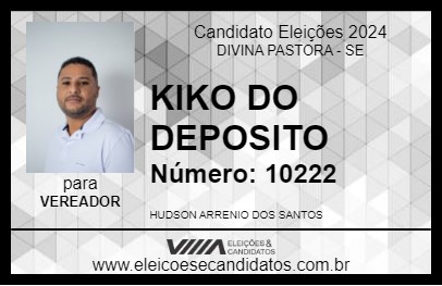 Candidato KIKO DO DEPOSITO 2024 - DIVINA PASTORA - Eleições