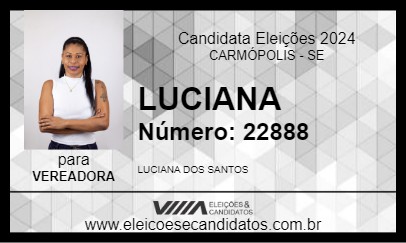 Candidato LUCIANA 2024 - CARMÓPOLIS - Eleições