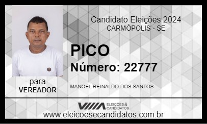 Candidato PICO 2024 - CARMÓPOLIS - Eleições