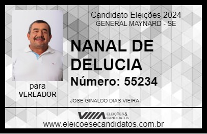 Candidato NANAL DE DELUCIA 2024 - GENERAL MAYNARD - Eleições