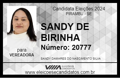 Candidato SANDY DE BIRINHA 2024 - PIRAMBU - Eleições