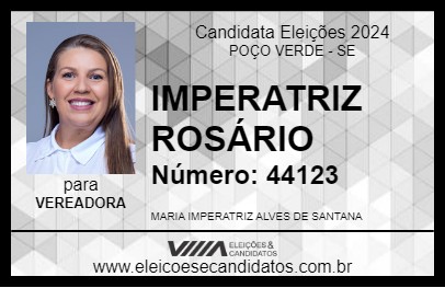 Candidato IMPERATRIZ ROSÁRIO 2024 - POÇO VERDE - Eleições